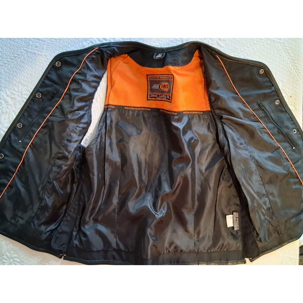 NEW First Classics Black Leather MoMotorcycle Rid… - image 11
